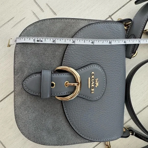 Coach Gray Crossbody Bag with Gold Hardware - Picture 12 of 13